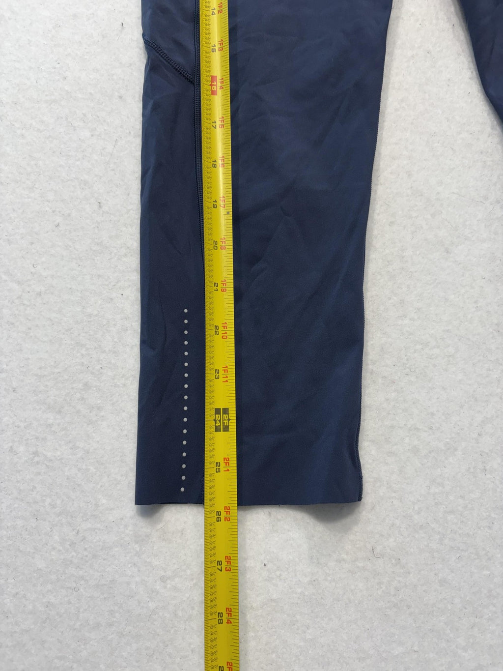 Lululemon Leggings Womens 8 Blue High Rise Cropped 23" Inseam Pocket Stretch