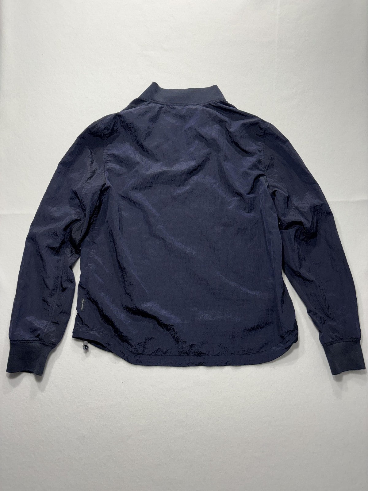 Armani Exchange Jacket Mens XL Blue Nylon Bomber Full Zip Lightweight Casual