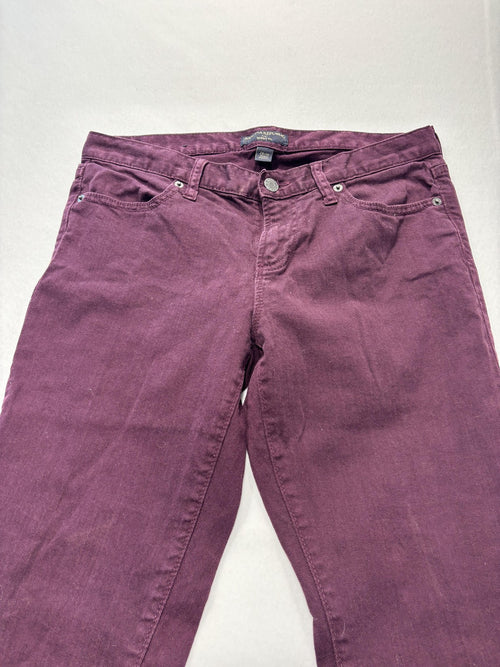 Banana Republic Skinny Jeans Womens 6 Purple Dark Wash Mid Rise Stretch 29x30