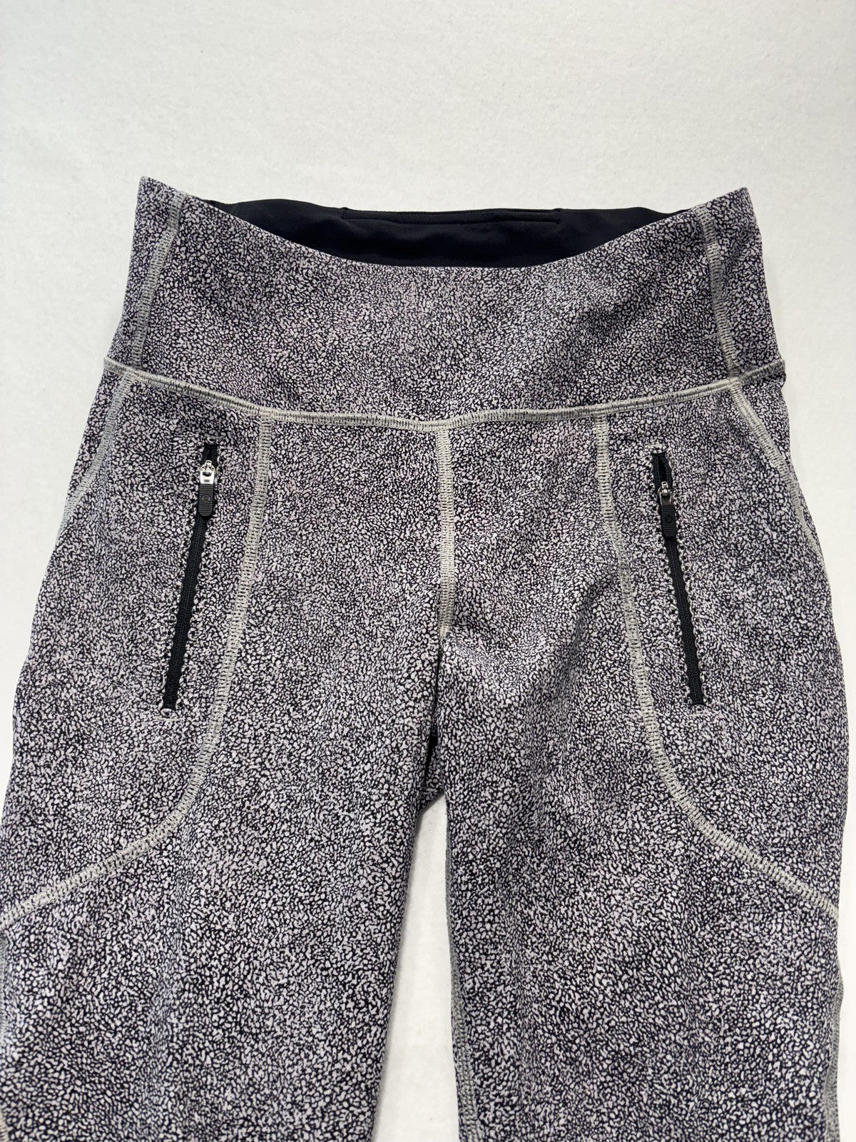 Lululemon Leggings Womens 6 Gray High Rise Cropped 22" Inseam Pocket Running