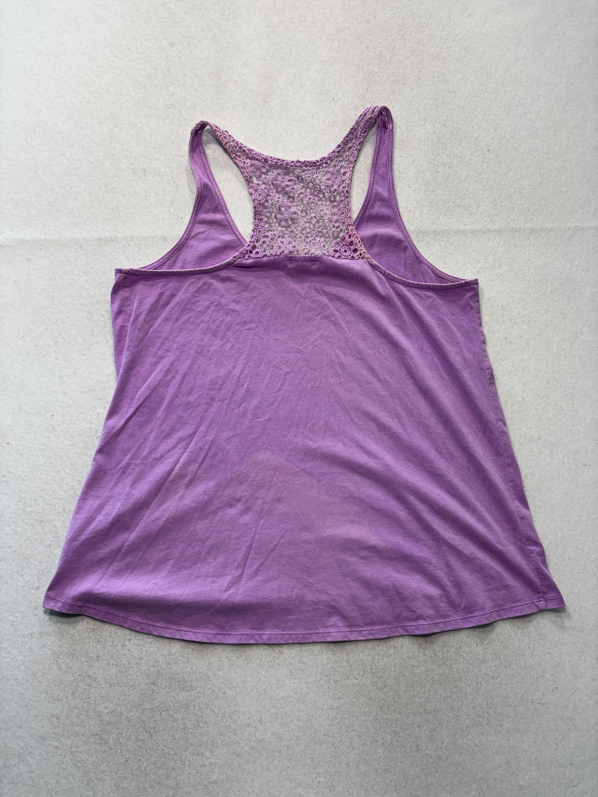 Mossimo Supply Co Tank Top Juniors L Purple Lace Racerback Jersey RN17730