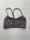 Lululemon Sports Bra Womens 6 Gray Animal Print Racerback Padded Yoga Athletic