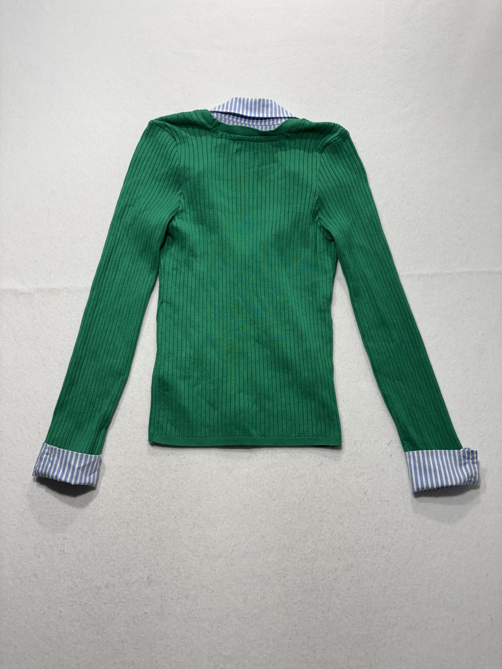 Maeve Cardigan Womens XXS Green Long Sleeve Button Front Knit Striped Cuff