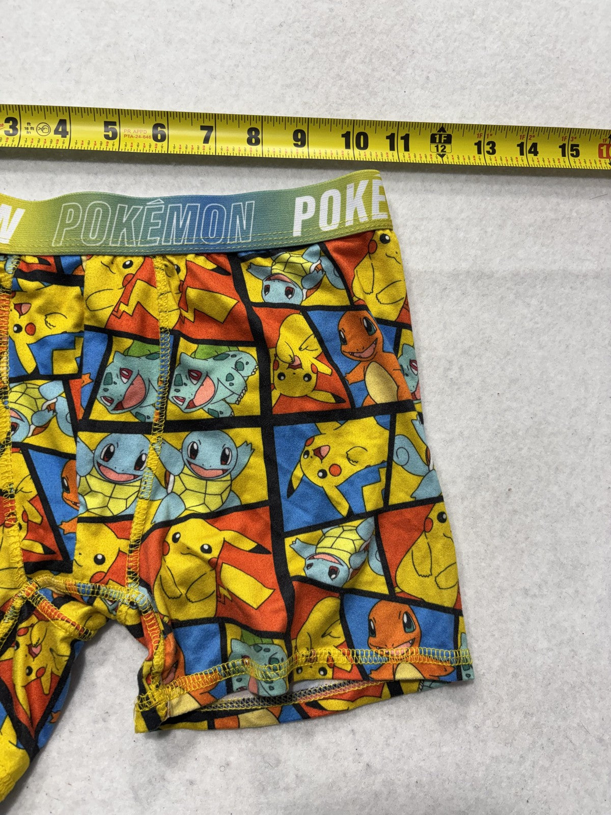 Pokémon Boxer Briefs Boys 10 Multicolor Pikachu Squirtle Stretch Underwear