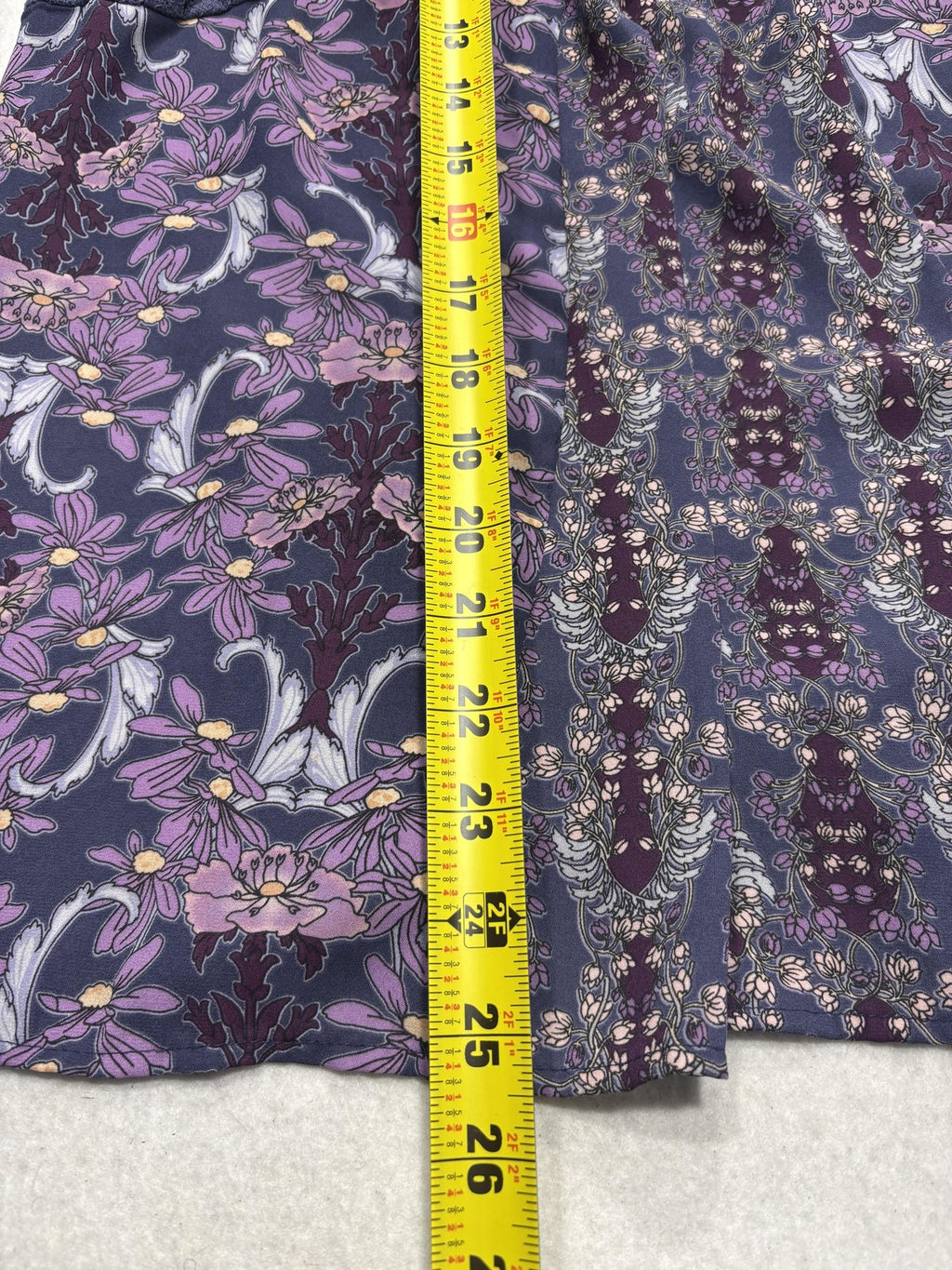 Xhilaration Tank Top Juniors L Purple Floral High Neck Lace Boho Summer