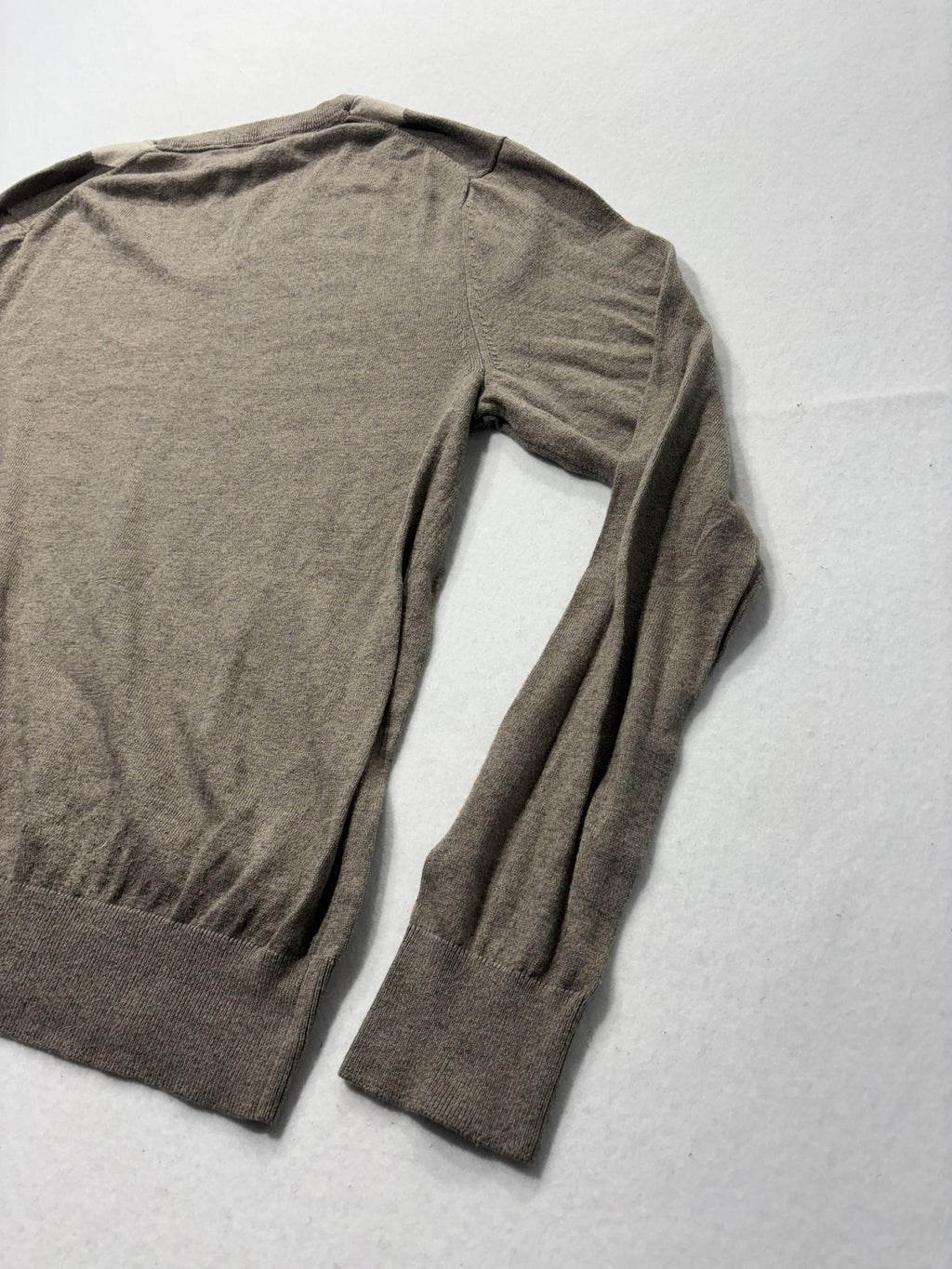 Banana Republic Sweater Mens Medium Brown Argyle V Neck Silk Blend Knit Pullover