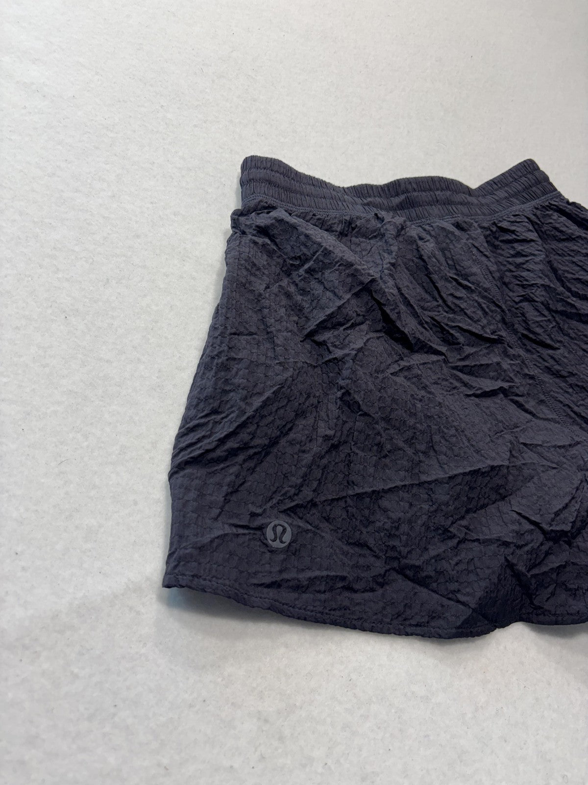 Lululemon Running Shorts Womens XXS Black Crinkle 3" Inseam Lined Athletic