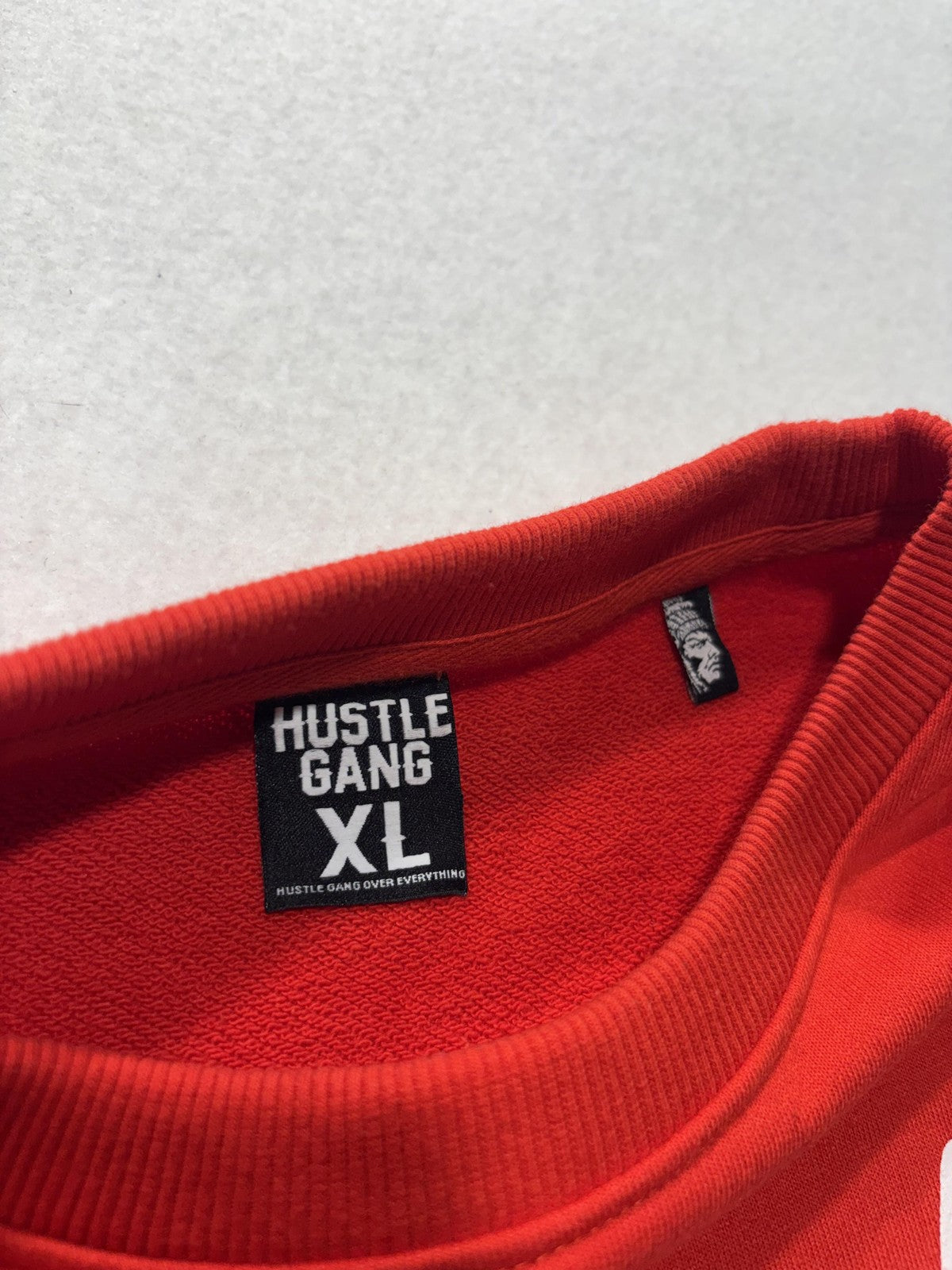 Hustle Gang Sweatshirt Mens XL Red Fleece Crew Neck Hustle Logo Pullover Hip Hop