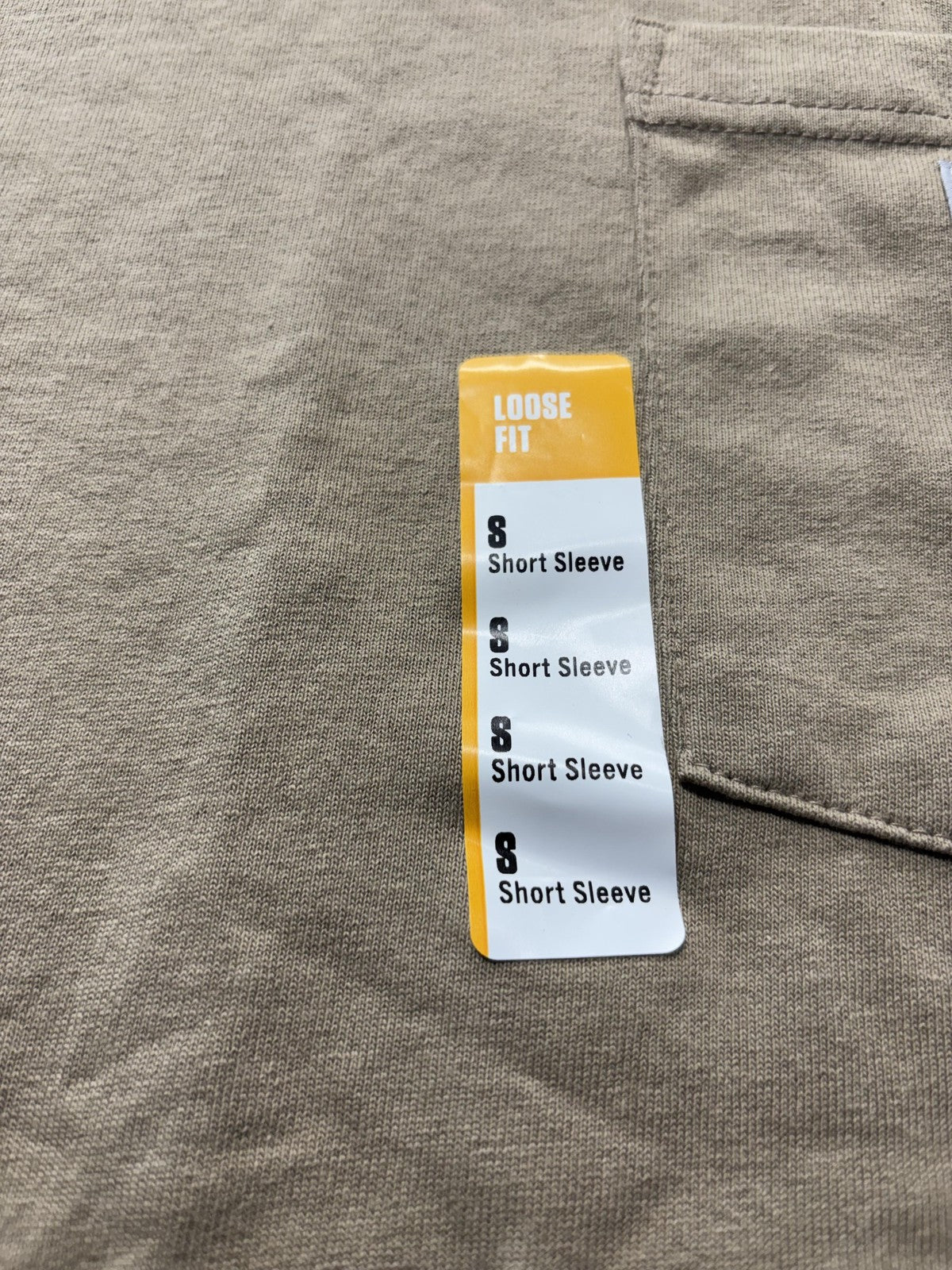 Carhartt Shirt Mens Small Brown Loose Fit Pocket T-Shirt Short Sleeve Workwear