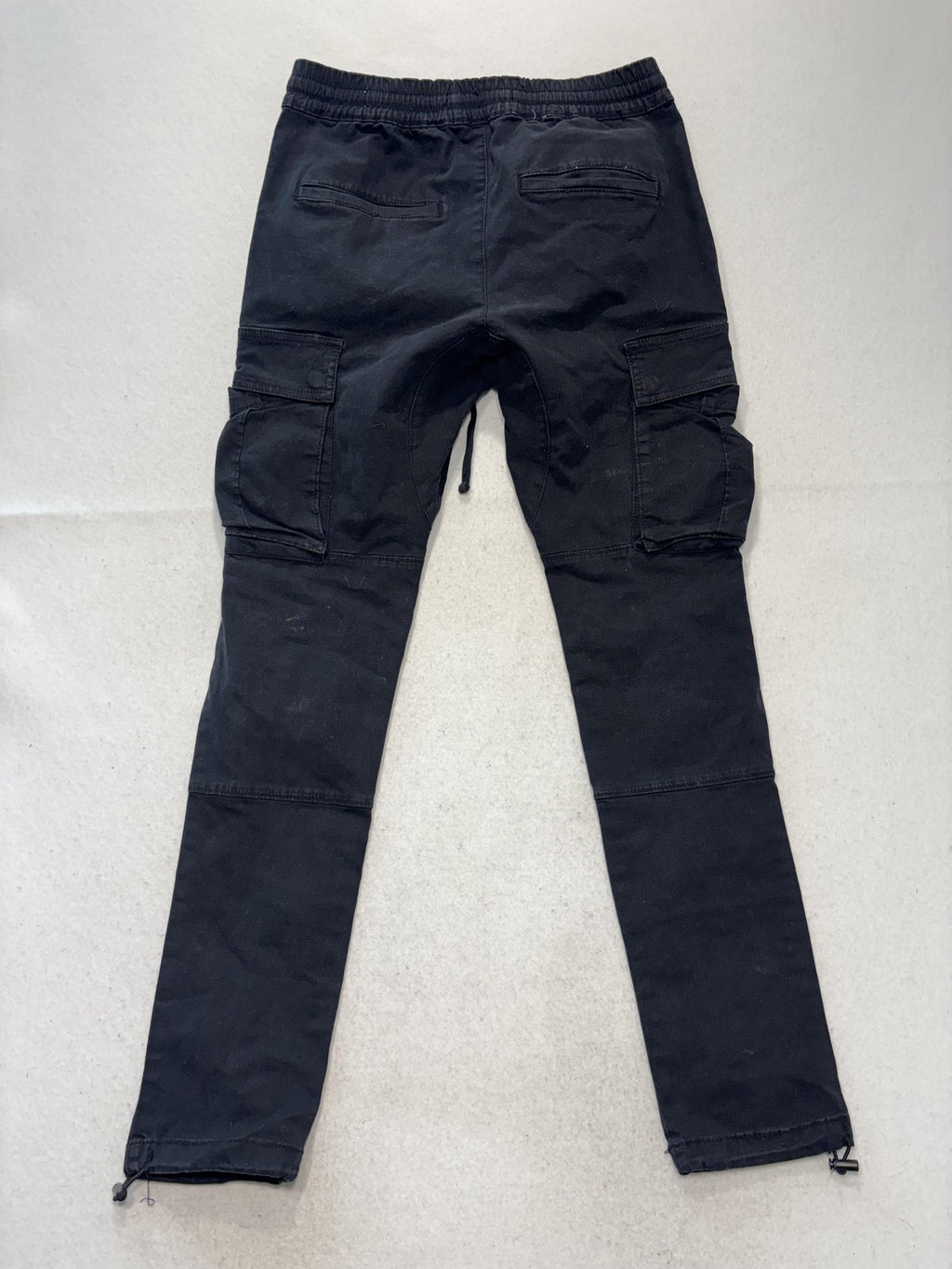 PacSun Mens Black Slim Tapered Cargo Jogger Pants Elastic Waist 28x28 XS