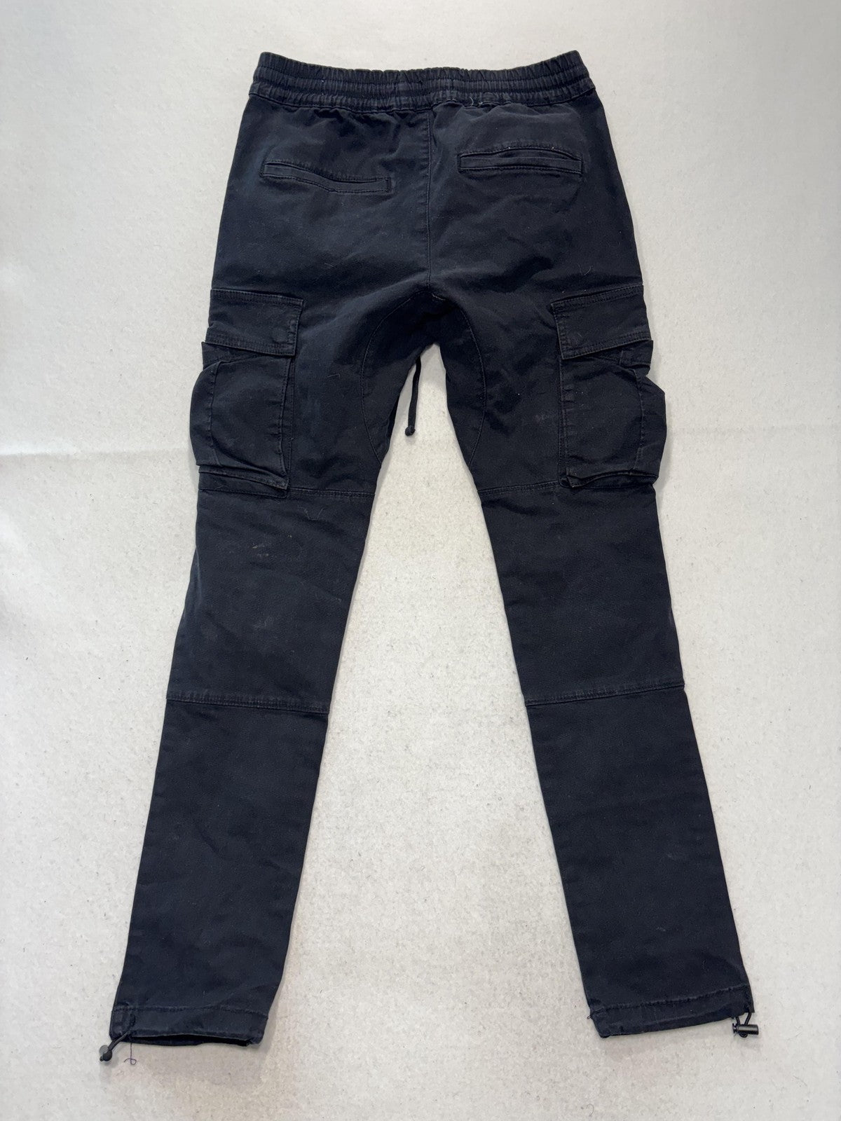 PacSun Mens Black Slim Tapered Cargo Jogger Pants Elastic Waist 28x28 XS