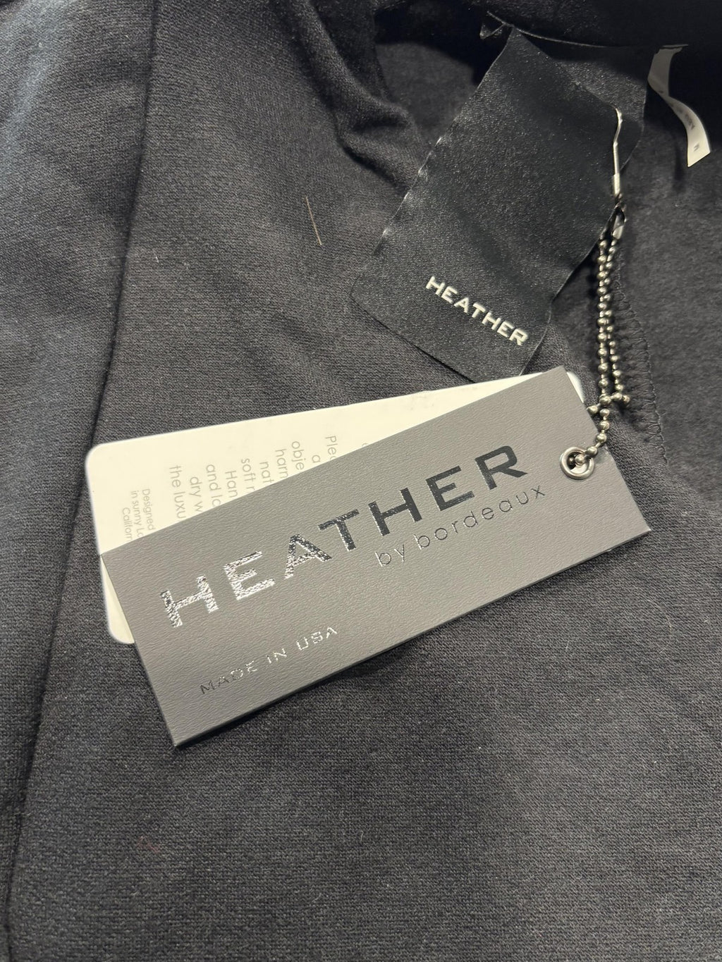 Heather By Bordeaux Vest Womens Medium Black Fleece Asym Zip Long Moto