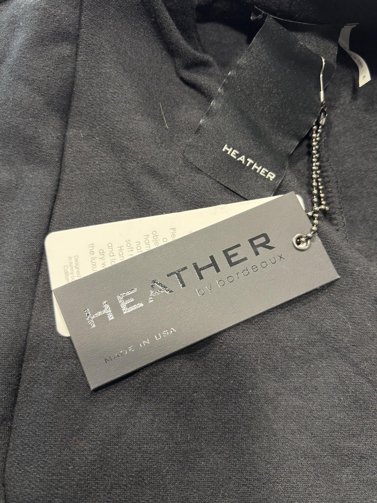 Heather By Bordeaux Vest Womens Medium Black Fleece Asym Zip Long Moto