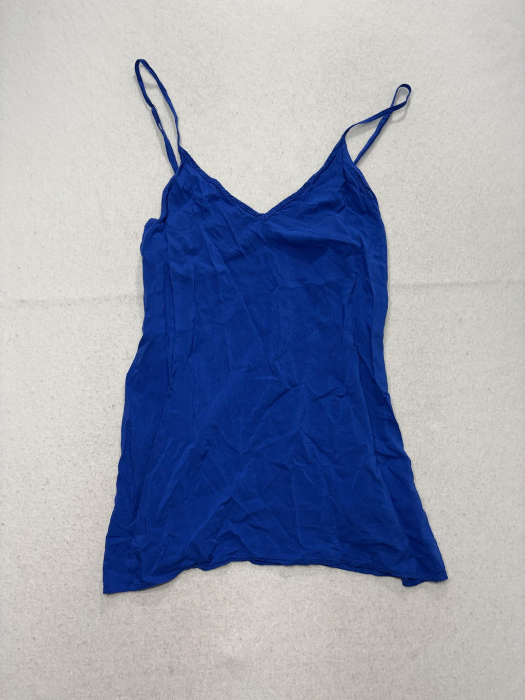 Free People Camisole Tank Top Womens S Petite Blue V Neck Adjustable Strap