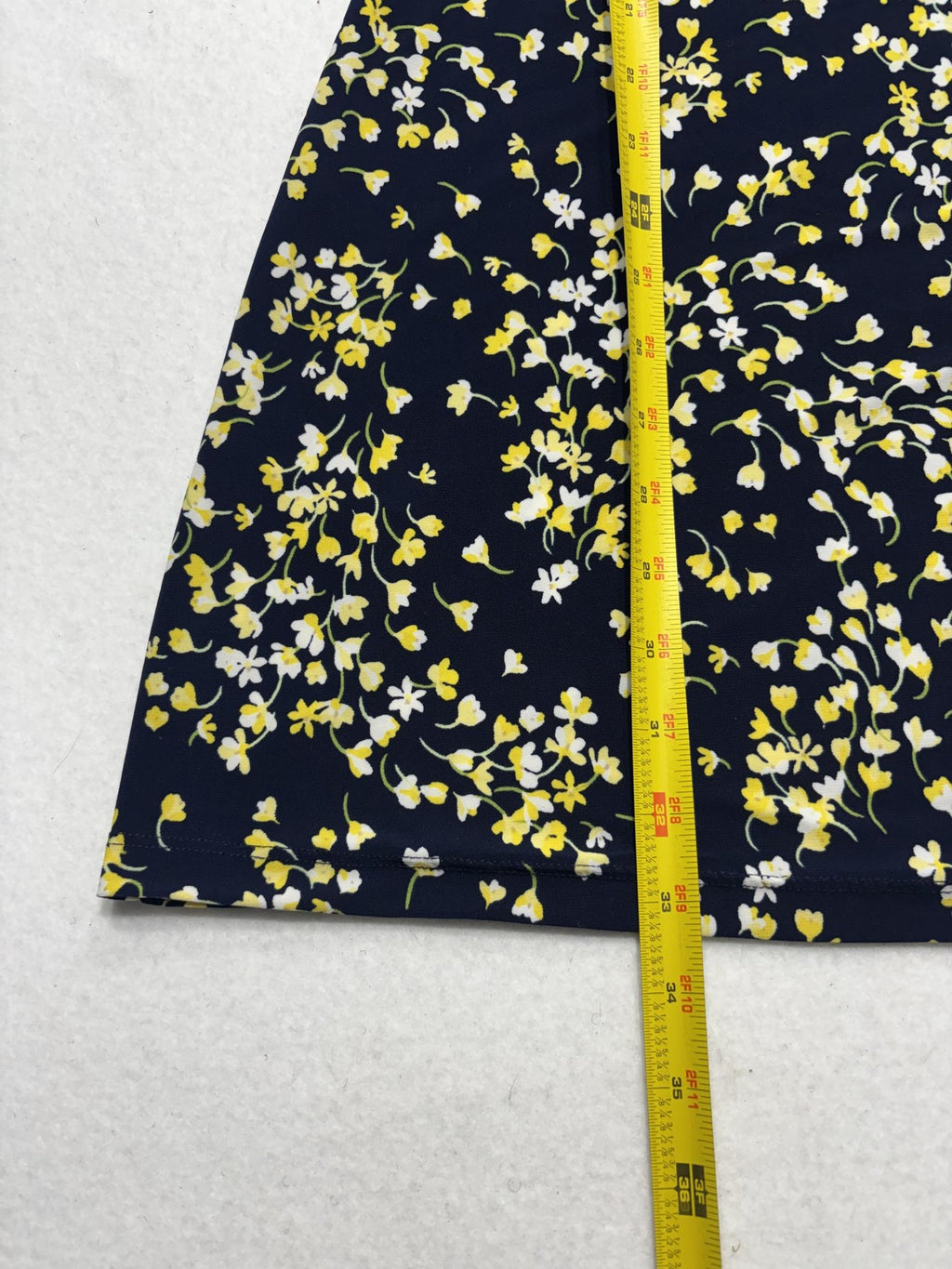 Tommy Hilfiger Dress Womens 6 Blue Floral Scoop Neck Ruffle A Line Jersey