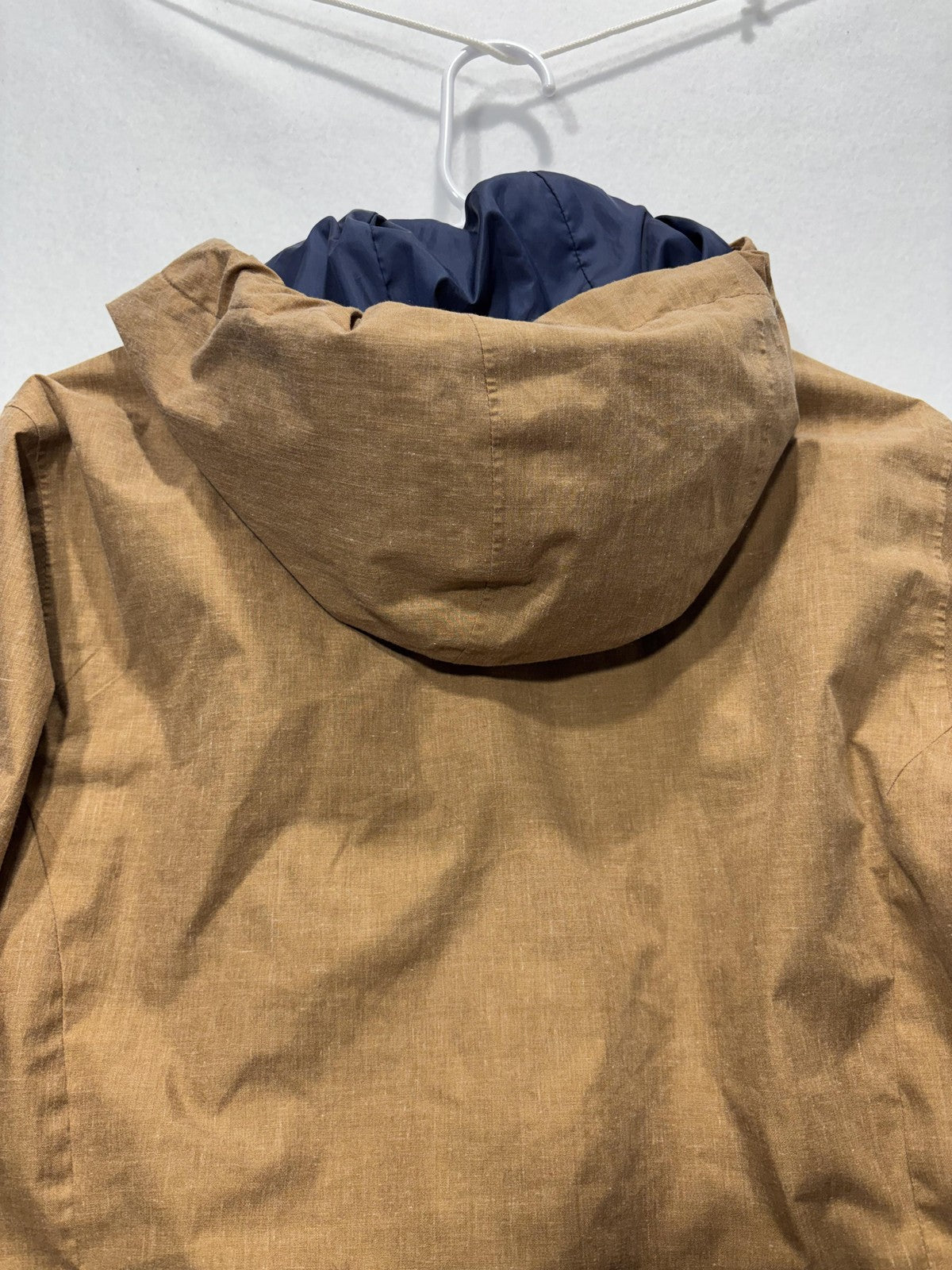Columbia Omni-Tech Rain Coat Womens L Brown Hooded Waterproof Full Zip Twill