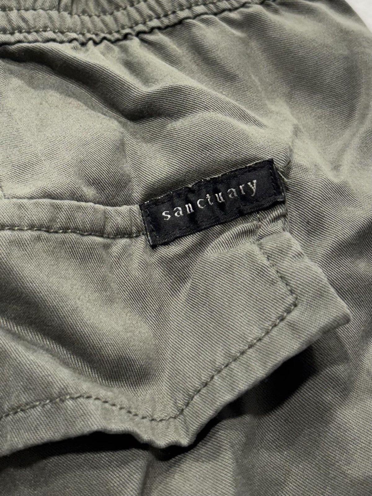 Sanctuary Cargo Pants Womens M Green Lyocell Twill Straight Leg XP9159E1