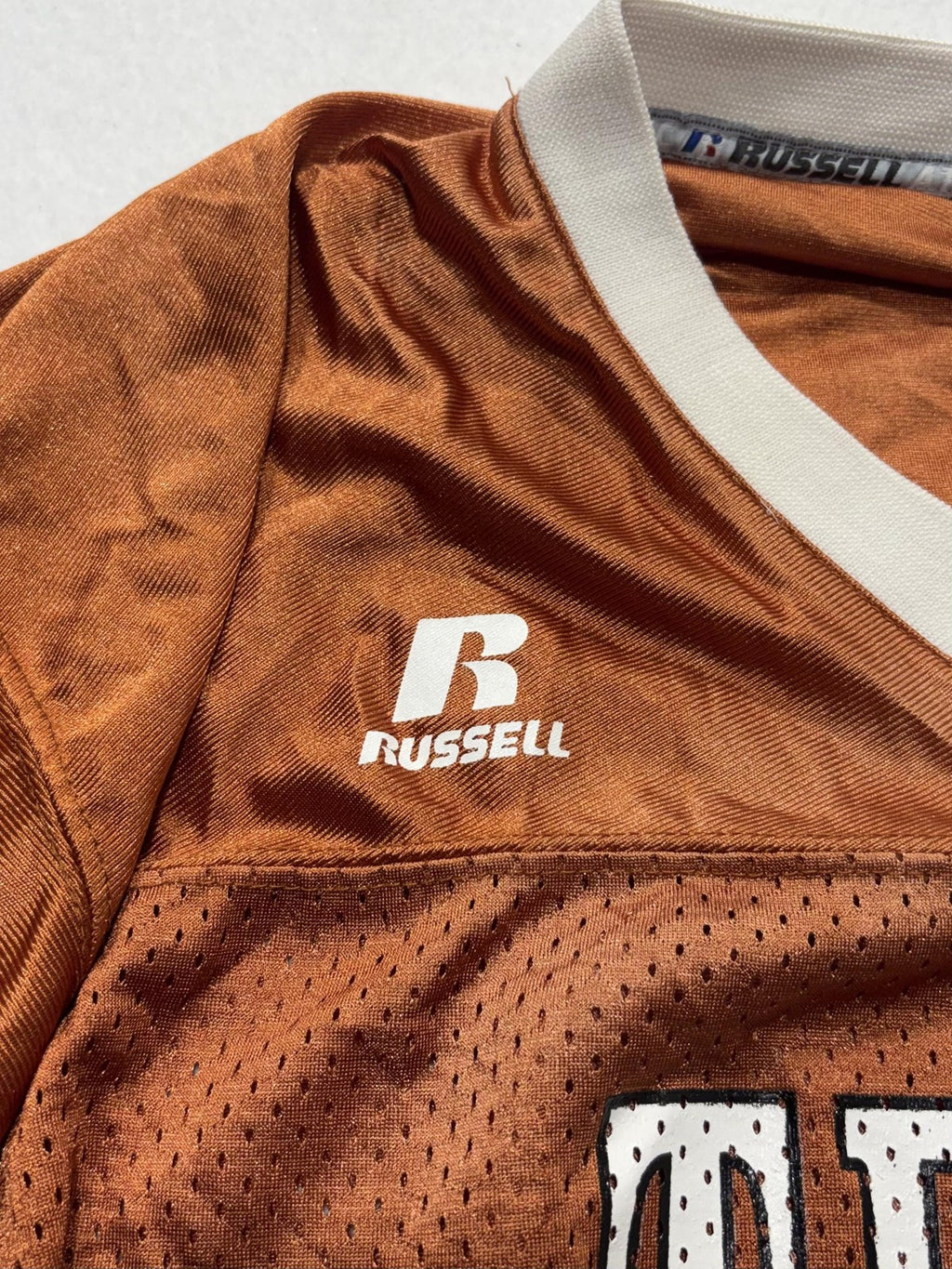 Texas Longhorns Jersey Mens 2XL Orange NCAA Football Russell Athletic Team Issue