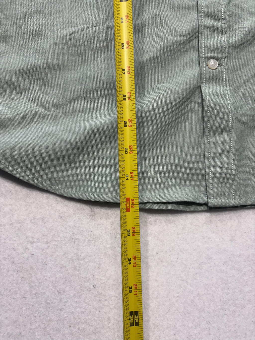 Mack Weldon Shirt Mens 2XL Green Oxford Long Sleeve Button Up Performance Casual