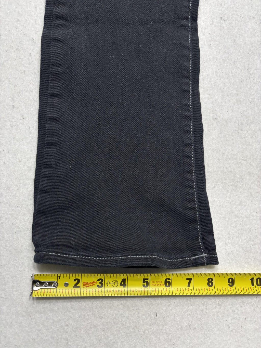 True Religion Ricky Relaxed Straight Jeans Mens 32x32 Black Dark Wash Stretch