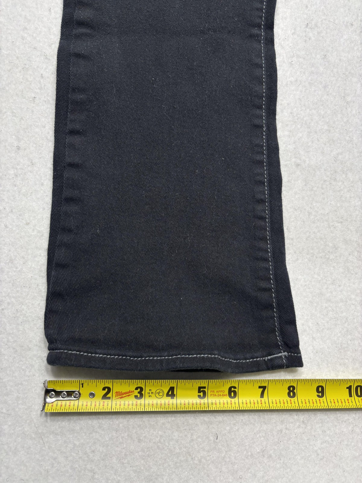 True Religion Ricky Relaxed Straight Jeans Mens 32x32 Black Dark Wash Stretch