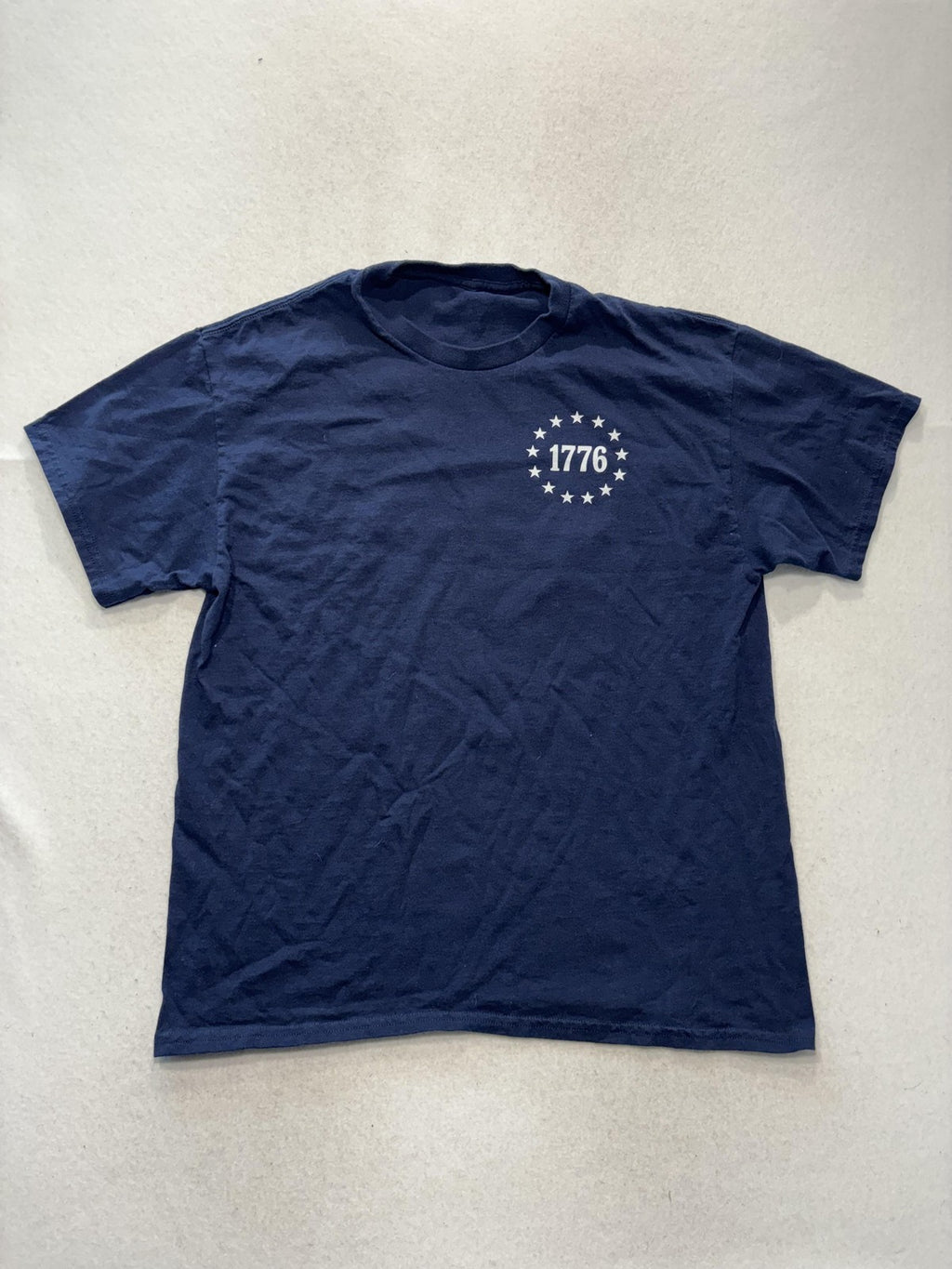 Shirt Mens Medium Blue 1776 We The People 250 Years Graphic Tee Patriotic