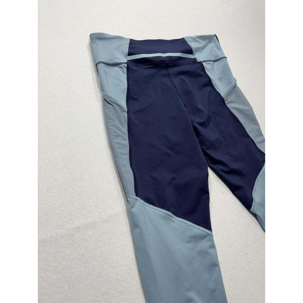 Champion Leggings Womens XL Blue Colorblock Zip Ankle Athleticwear M9217