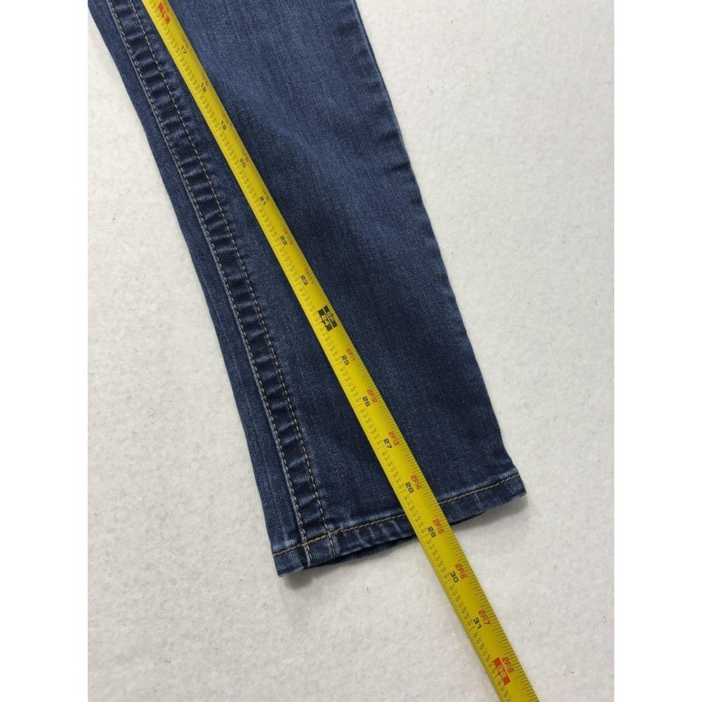 Seven7 Jeans Womens 16 Blue Medium Wash Mid Rise Straight Stretch 34x31