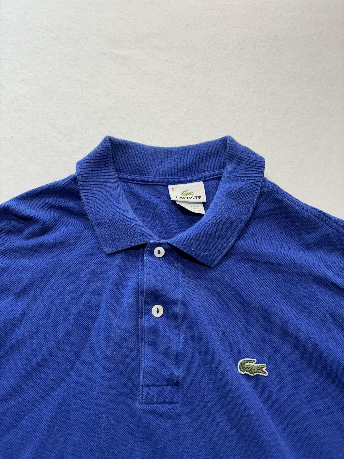 Lacoste Polo Shirt Mens 4XL Blue Classic Fit Pique Cotton Short Sleeve Logo