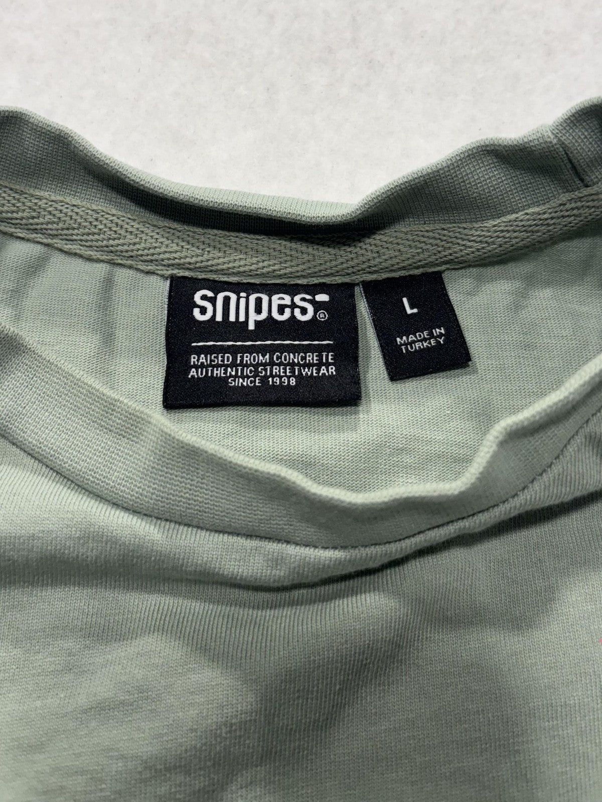 Snipes Shirt Mens Large Green Basic Logo Crew Neck Short Sleeve Tee Streetwear