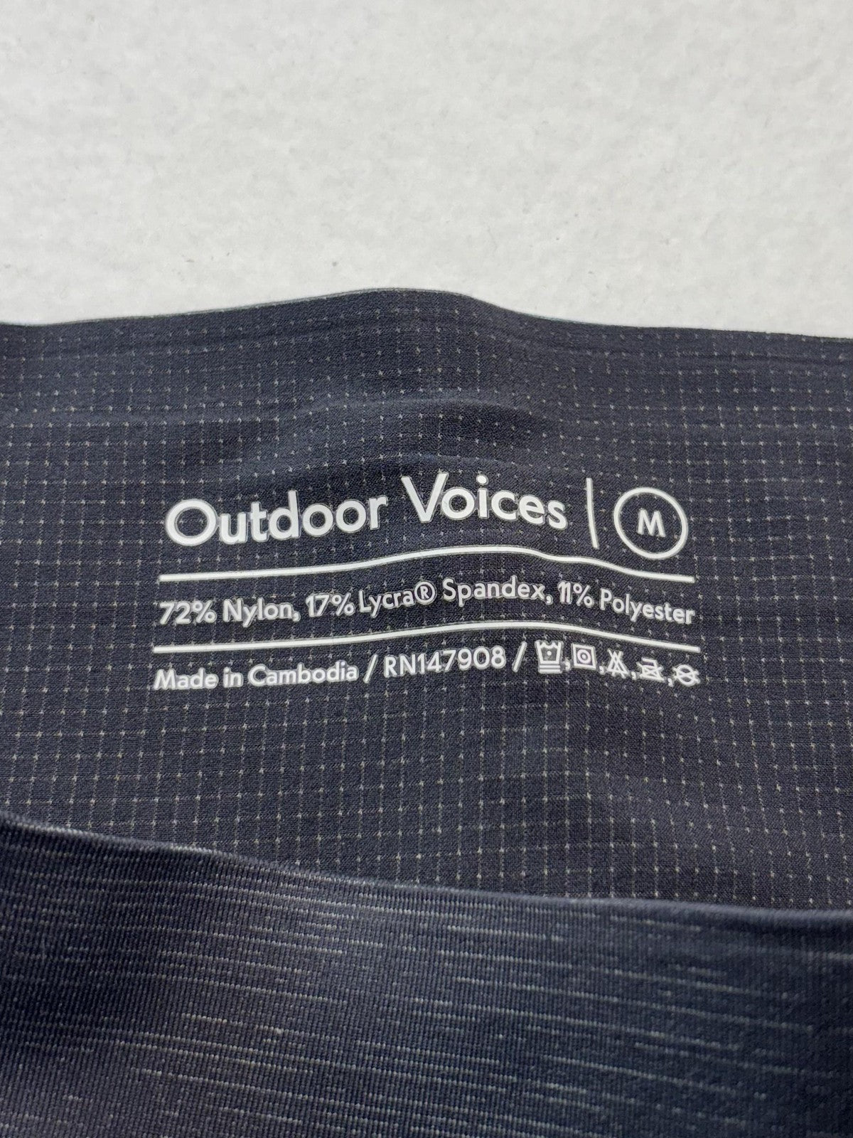 Outdoor Voices Leggings Womens Medium Blue Colorblock High Rise Ankle