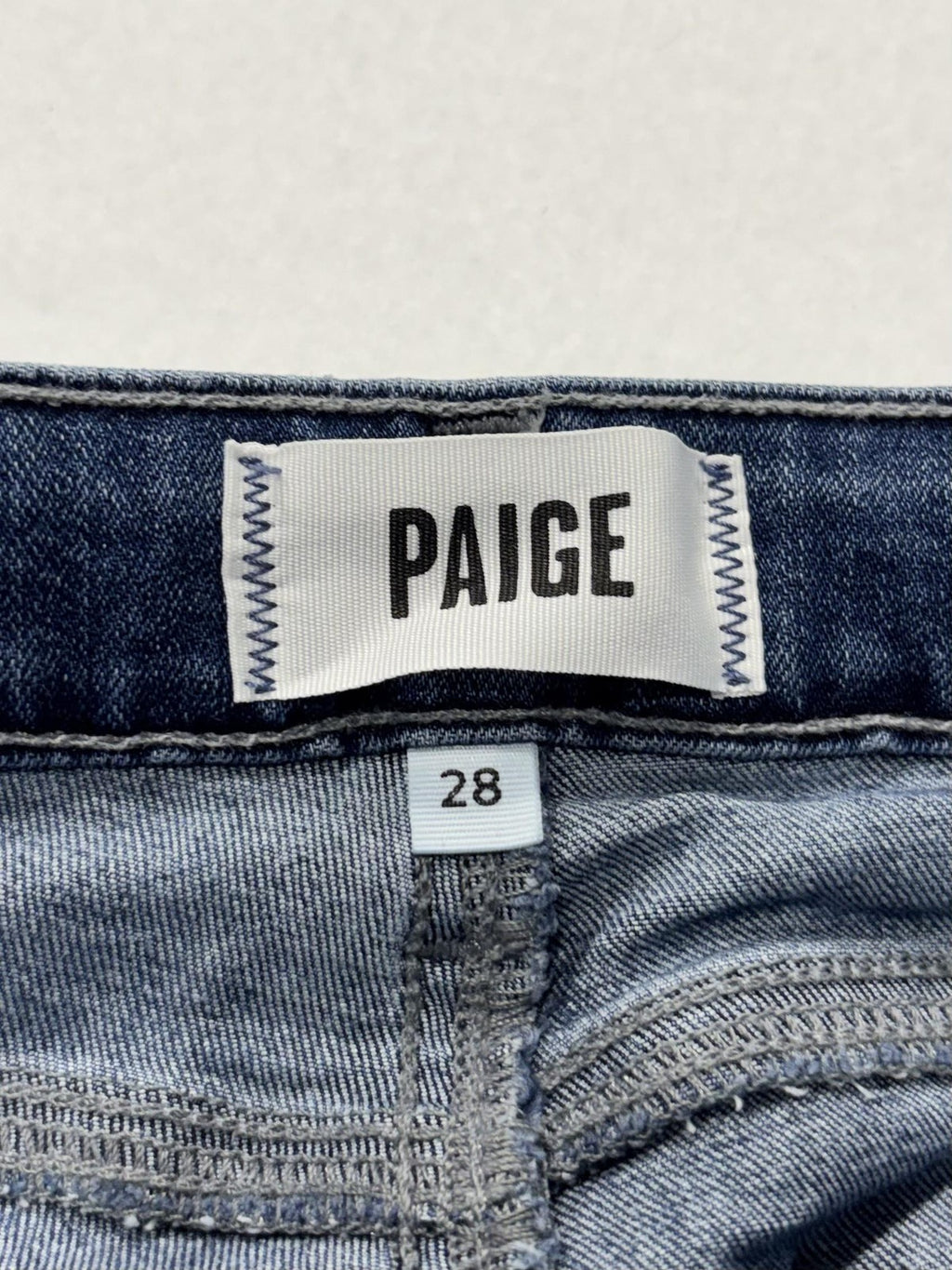 Paige Rory Crop Flare Jeans Womens 28 Blue Medium Wash Raw Hem 28x26 Stretch