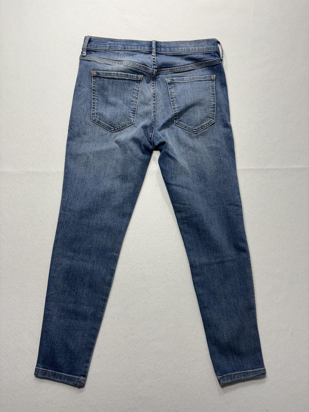 Banana Republic Jeans Womens 28 Blue Wash Mid Rise Skinny Crop Stripe 28x27.5