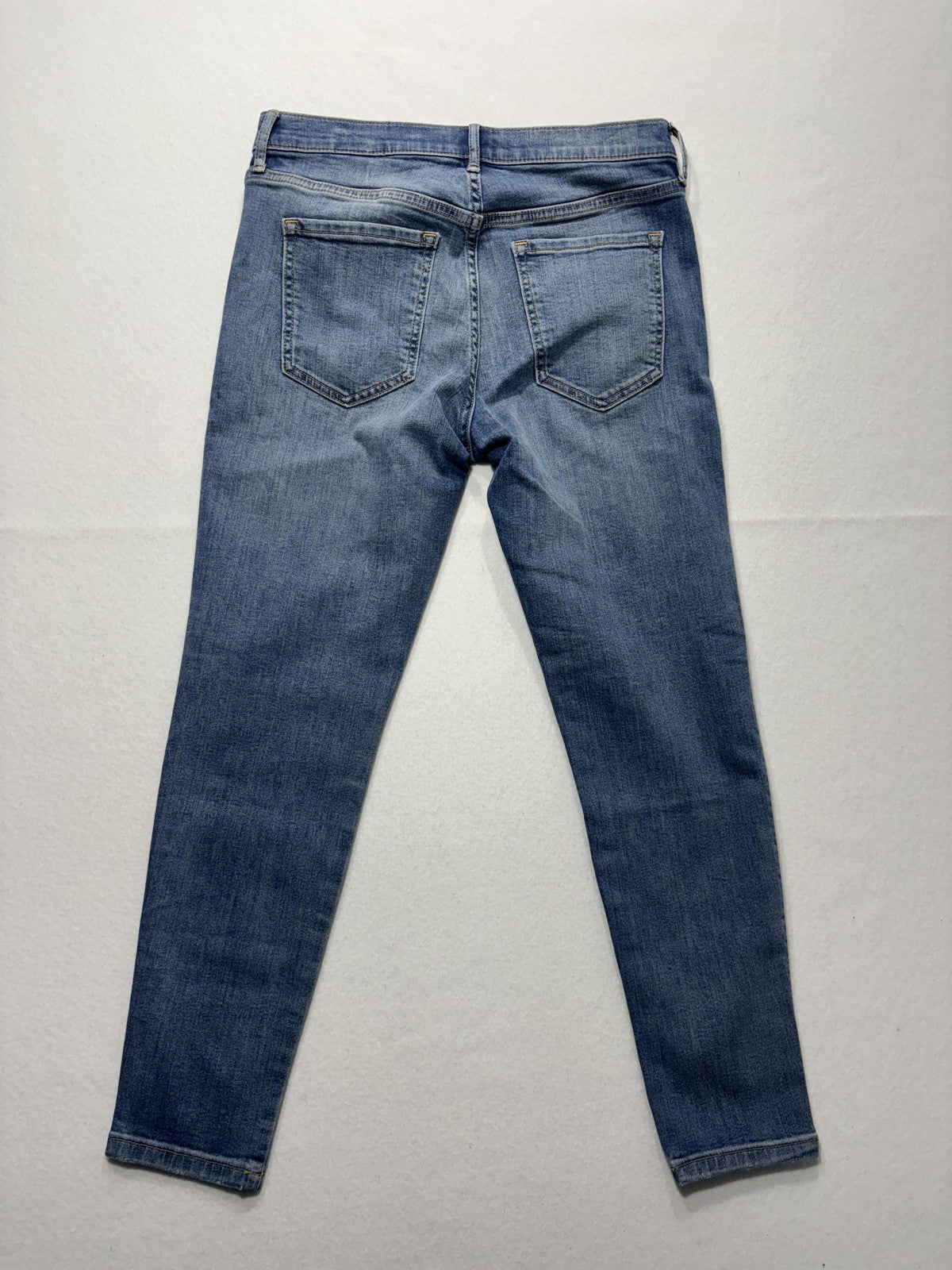 Banana Republic Jeans Womens 28 Blue Wash Mid Rise Skinny Crop Stripe 28x27.5