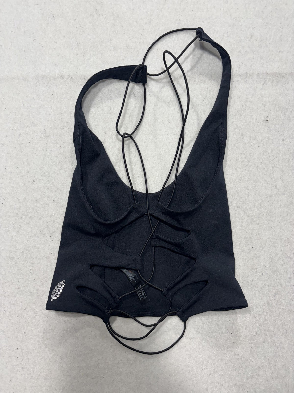 FP Movement Sports Bra Womens XS Black Strappy Crossback Crop Top Athletic Yoga