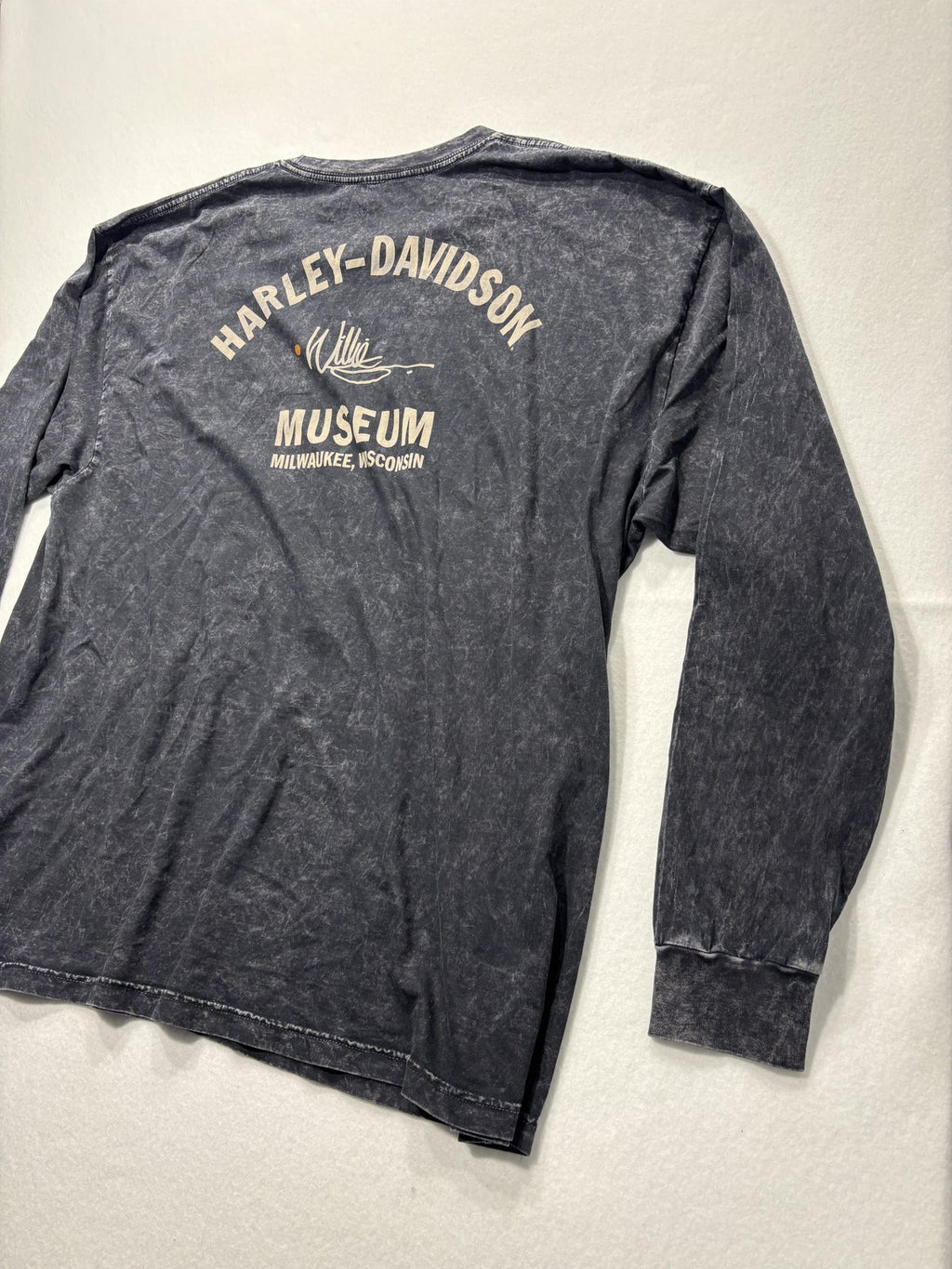 Harley-Davidson Shirt Mens 3XL Black Willie G Peace Graphic Long Sleeve Museum
