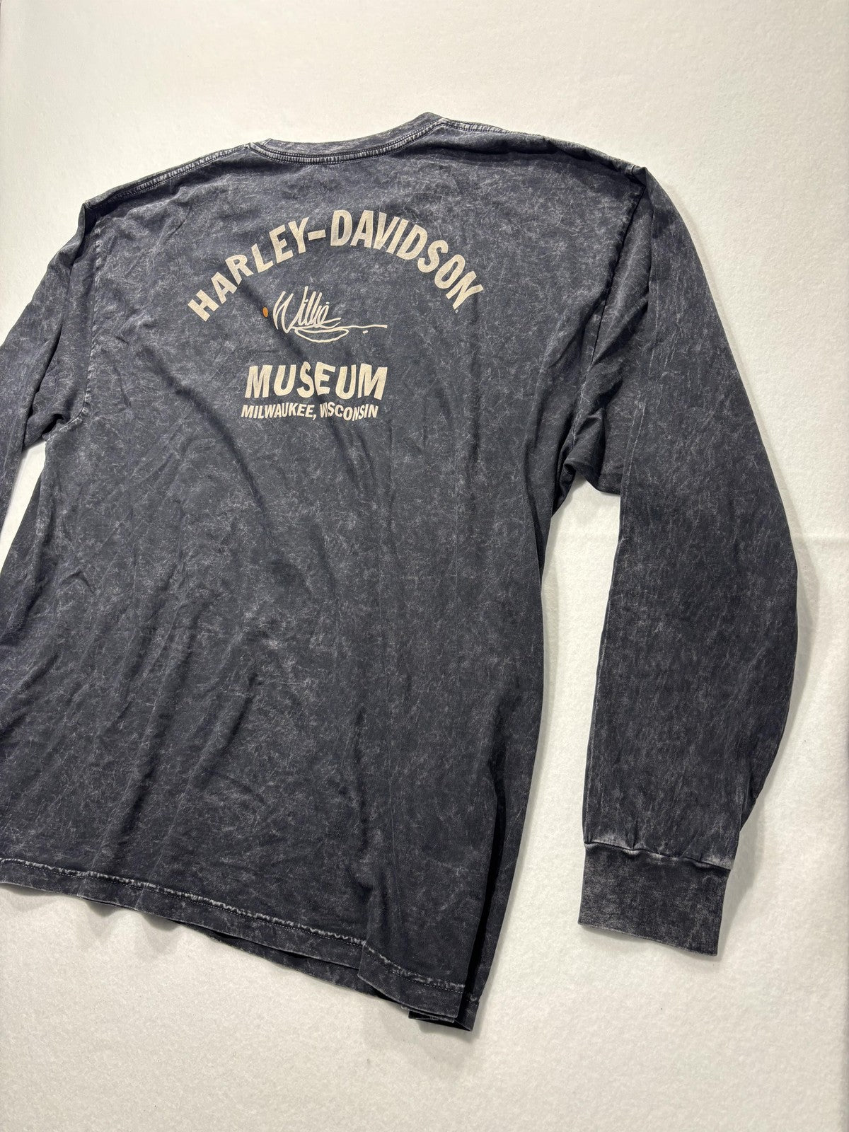 Harley-Davidson Shirt Mens 3XL Black Willie G Peace Graphic Long Sleeve Museum