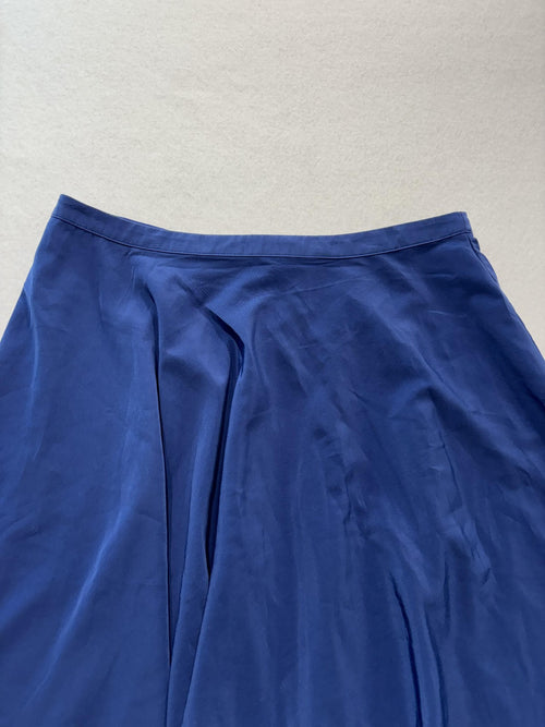 Banana Republic Skirt Womens 4 Blue Pleated Chiffon Knee Length Lined Flowy