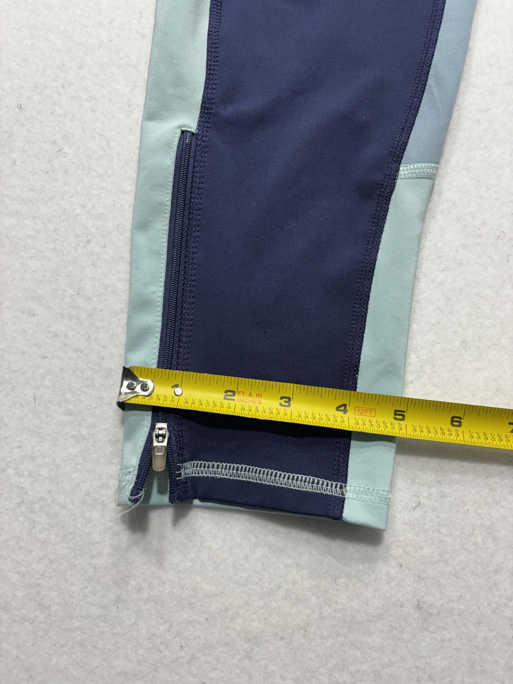 Champion Leggings Womens XL Blue Colorblock Zip Ankle Authentic Athleticwear
