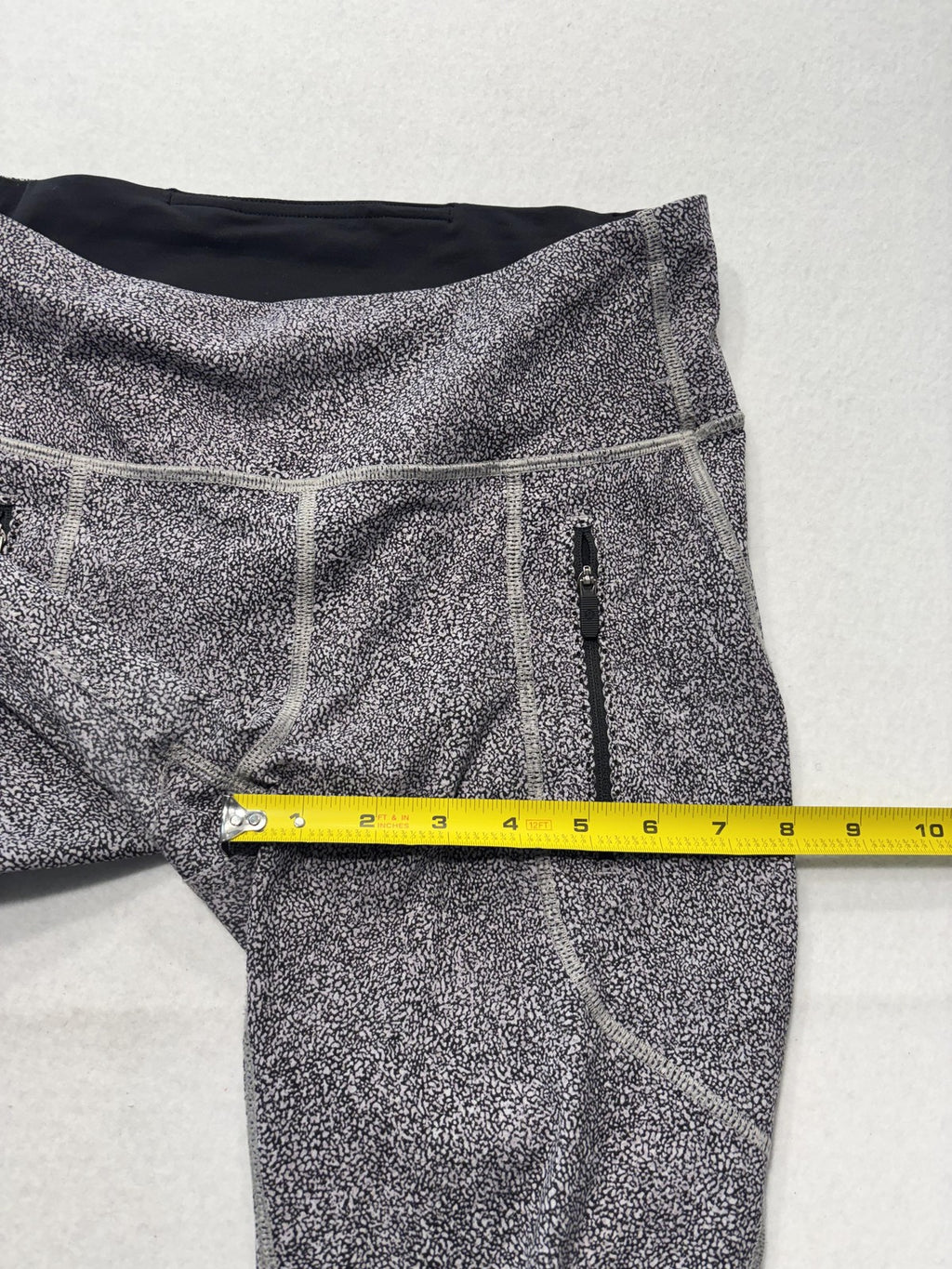 Lululemon Leggings Womens 6 Gray High Rise Cropped 22" Inseam Pocket Running