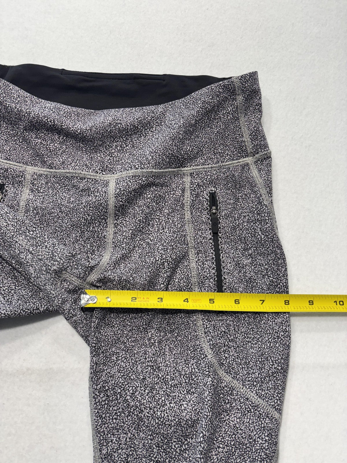 Lululemon Leggings Womens 6 Gray High Rise Cropped 22" Inseam Pocket Running