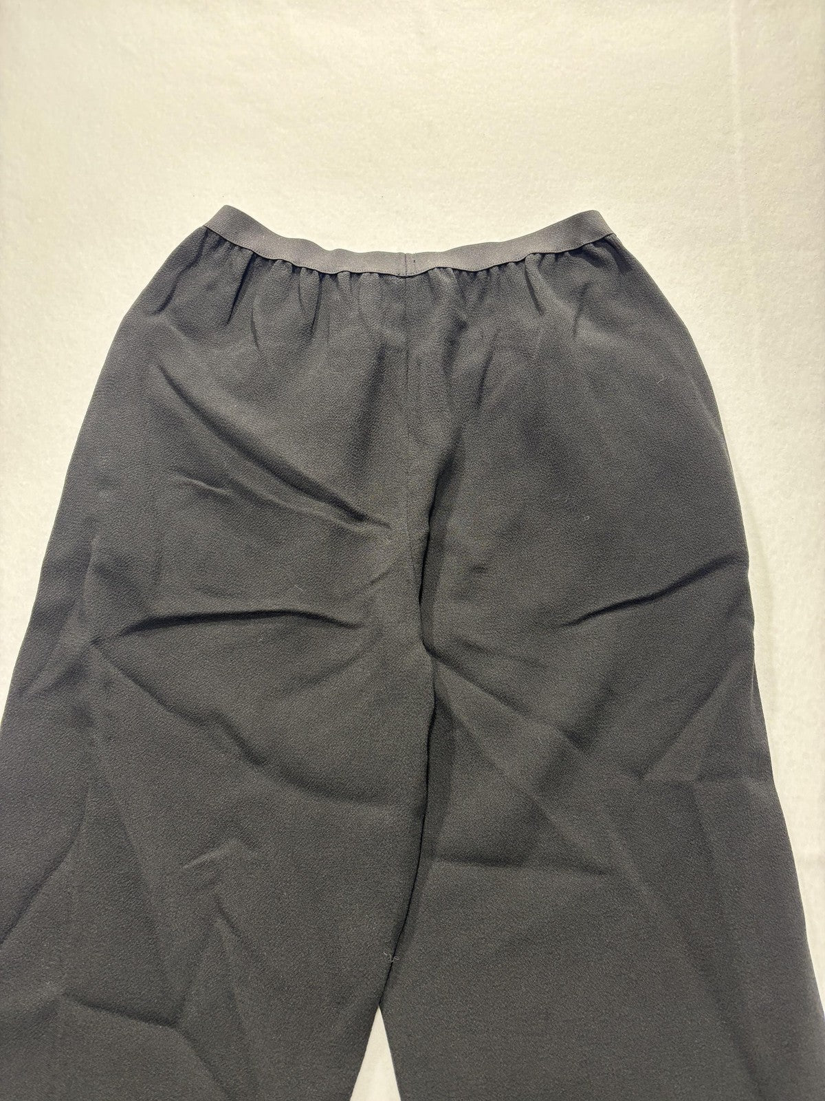 4th Avenue Dress Pants Womens Small Black Crepe Elastic Waist Pull On Pockets