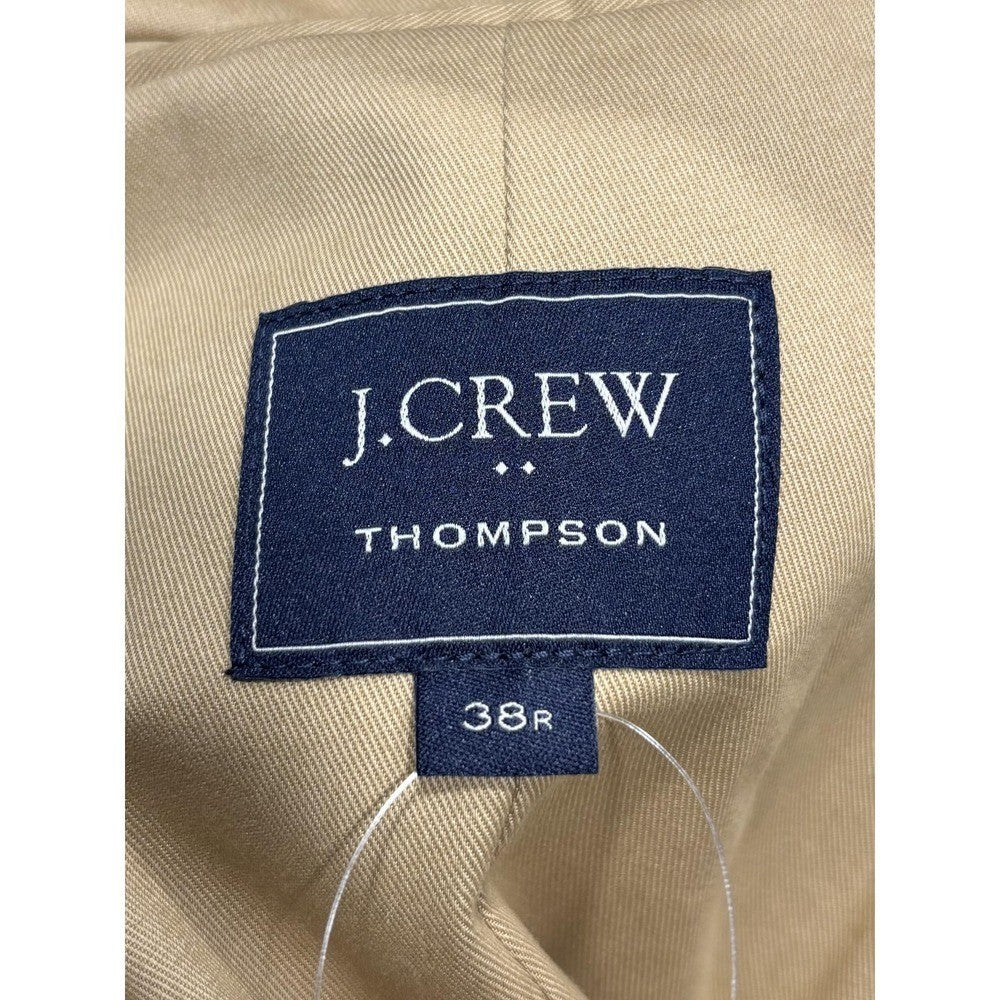 J.Crew Thompson Suit Jacket Mens 38R Beige Cotton 2-Button Blazer BW431 NEW