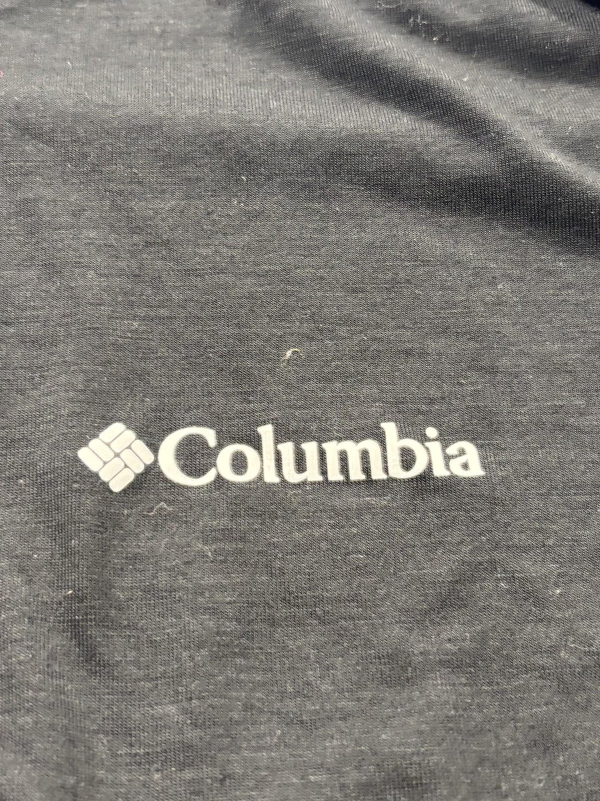 Columbia Shirt Mens 2XL Black Long Sleeve Raglan Stretch Jersey Tee Lightweight