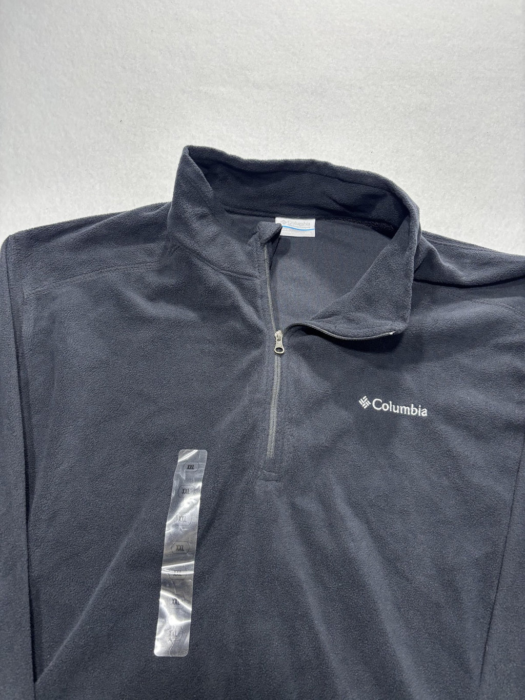Columbia Pullover Mens 2XL Gray Pine Ridge Fleece 1/4 Zip Mock Neck Outdoor