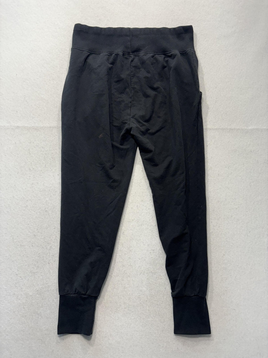 Ambiance Jogger Pants Womens L Black Knit Elastic Waist Tapered Lounge Casual