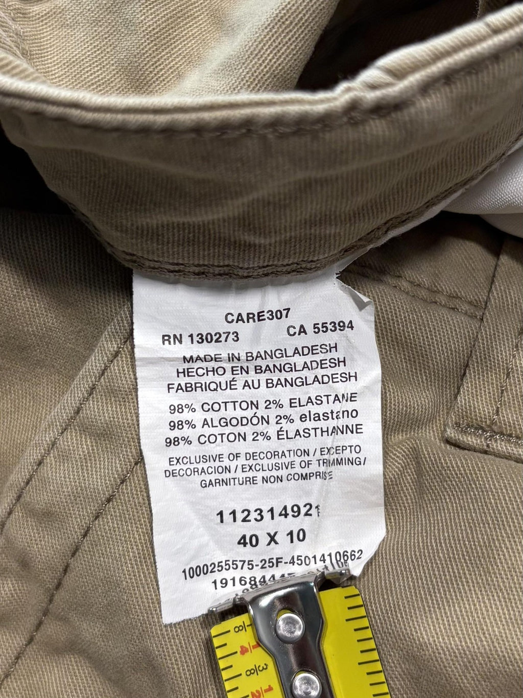 Wrangler Mens Relaxed Fit Cargo Shorts 40 Beige Canvas Stretch Hiking 11231492f
