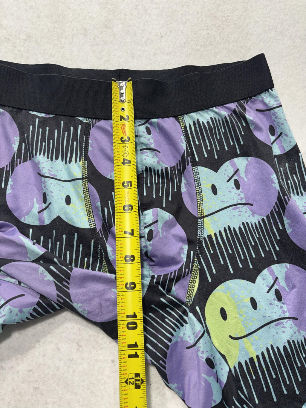 Rue21 Boxer Briefs Mens Medium Multicolor Drip Smiley Face Graphic Print Stretch