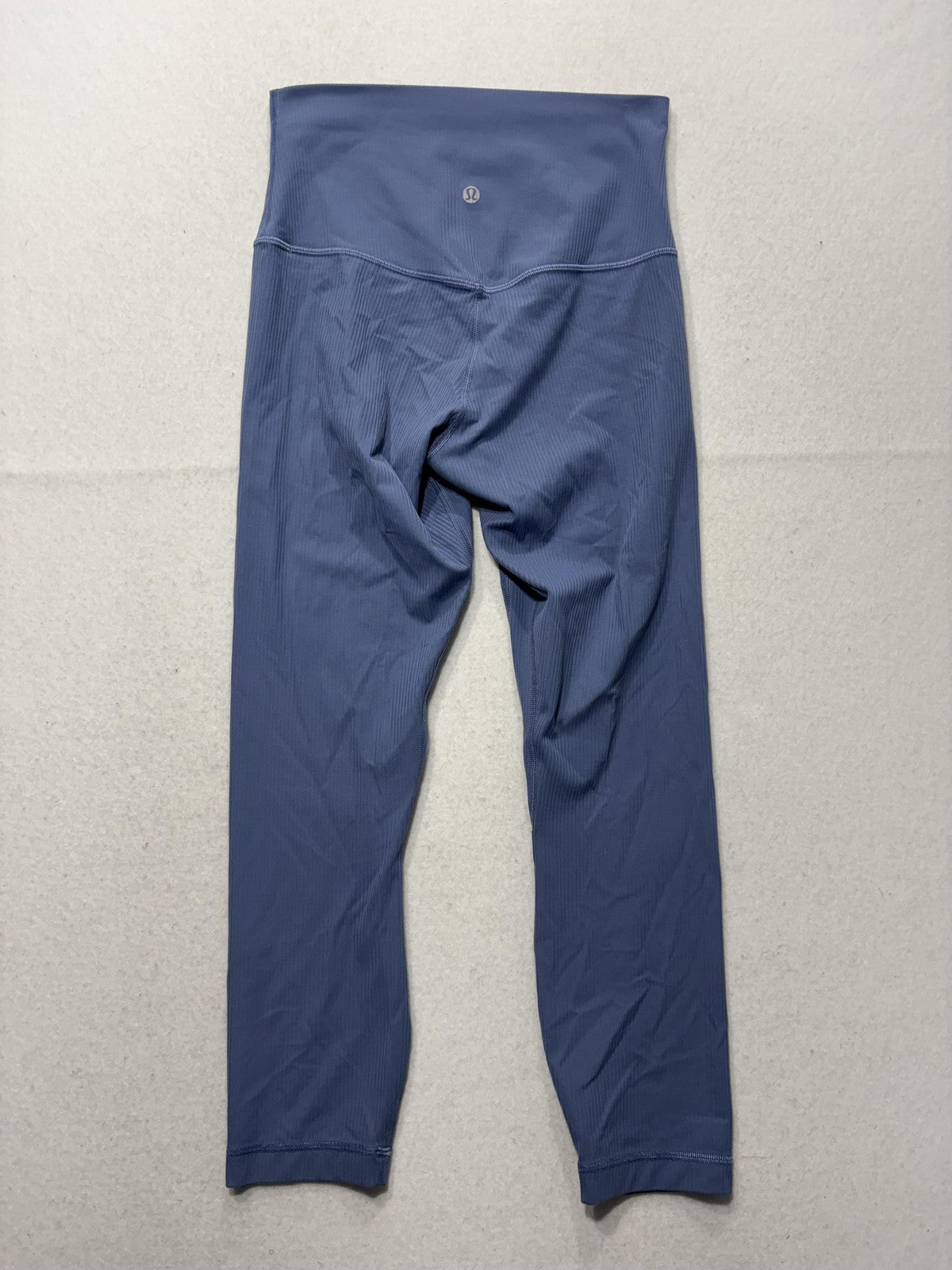 Lululemon Leggings Womens 6 Blue High Rise 23" Inseam Ankle Ribbed Yoga Stretch