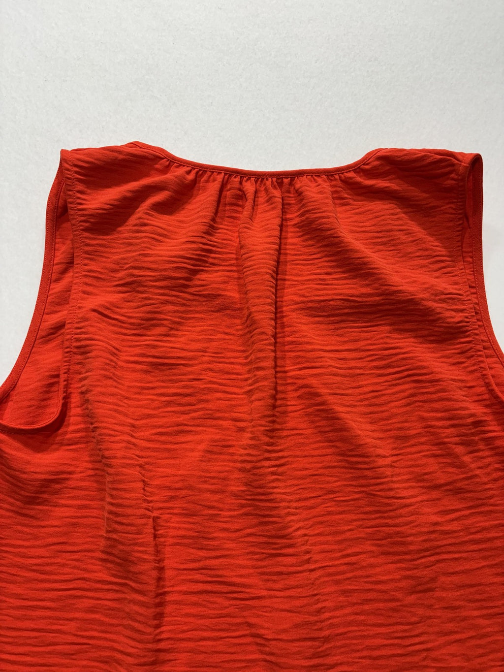 MICHAEL Michael Kors Tank Womens Medium Red Henley Sleeveless Basic Jersey Top
